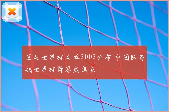 国足世界杯名单2002公布 中国队备战世界杯阵容成焦点